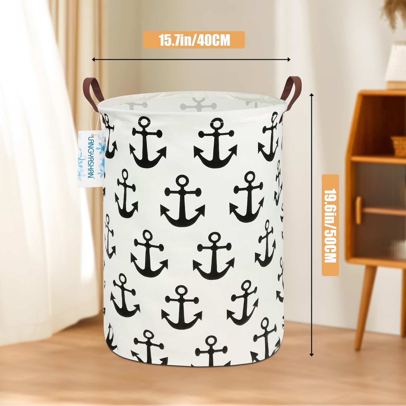 Collapsible Canvas Hamper by LANGYASHAN - Laundry Baskets by Handbags Specialist Headquarter | Available at Handbags Specialist Headquarter