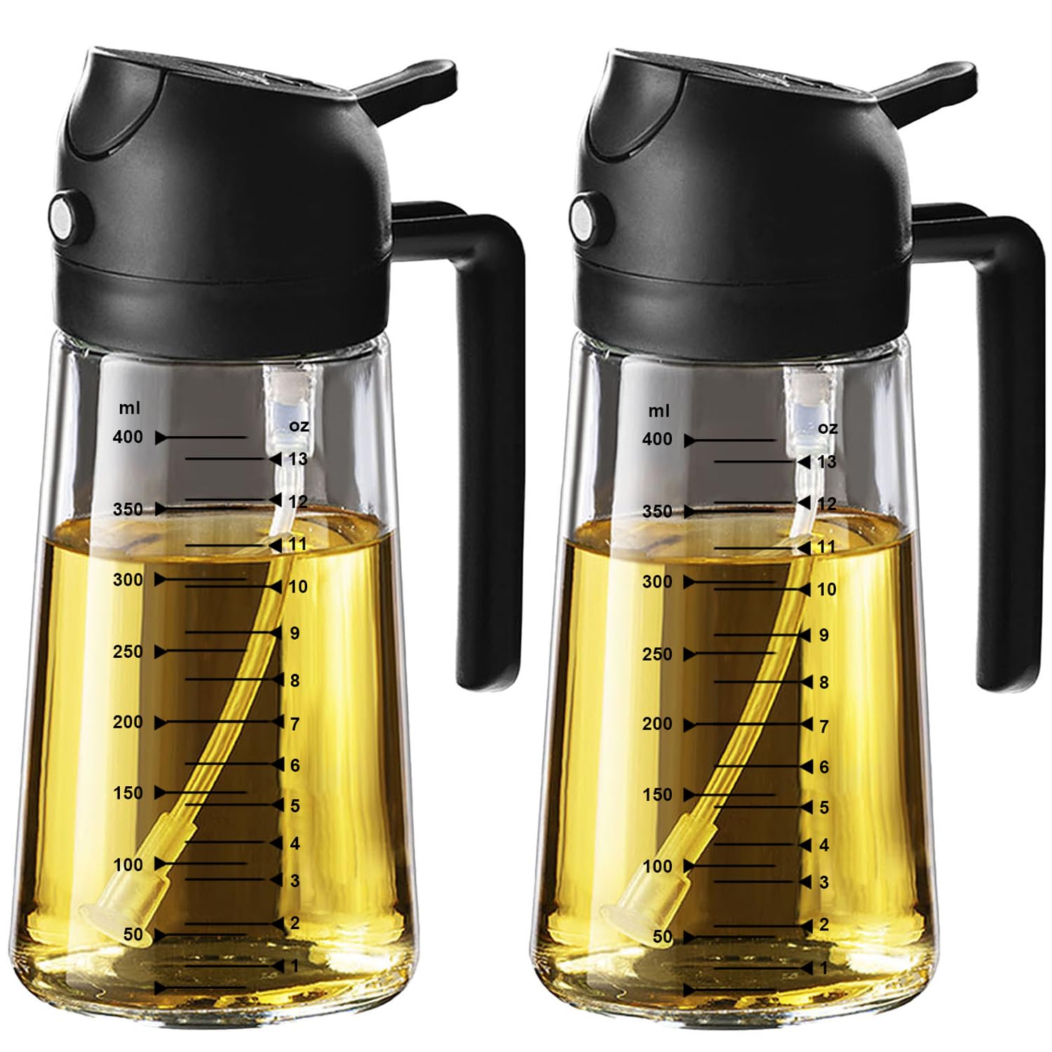 SprayMaster Duo: 16oz Olive Oil Dispenser - Black -  by Handbags Specialist Headquarter | Available at Handbags Specialist Headquarter