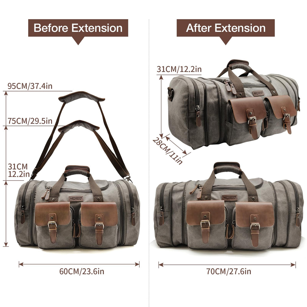 Wildroad 50L Waxed Canvas Waterproof Duffle Bag