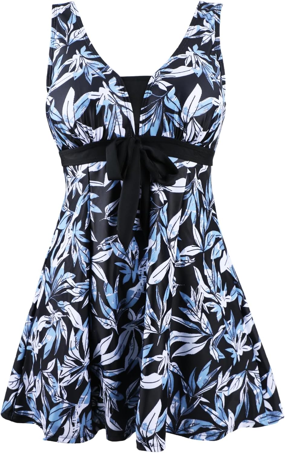 Plus Size Tummy Control Swimdress with Boyshorts
