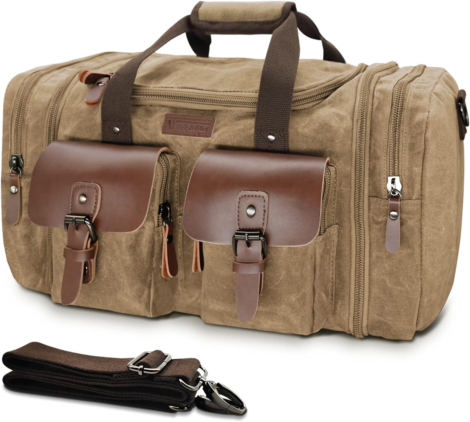 Wildroad 50L Waxed Canvas Waterproof Duffle Bag
