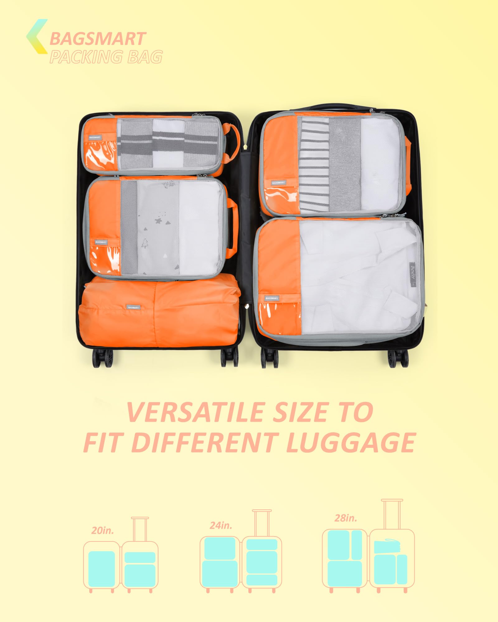 PackPro 6 Set Compression Cubes for Travel - Luggage Travel Bags by Handbags Specialist Headquarter | Available at Handbags Specialist Headquarter