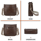 AUYOCO Chic Vegan Leather Crossbody Bag with Strap -  by Handbags Specialist Headquarter | Available at Handbags Specialist Headquarter