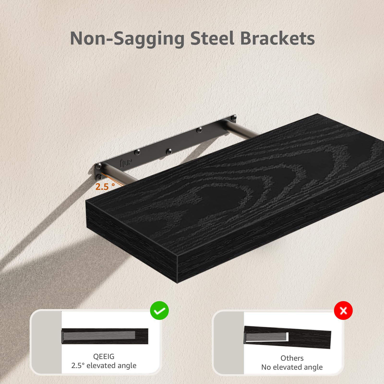 Rustic Farmhouse Shelves (008-40BN) - Decor by Handbags Specialist Headquarter | Available at Handbags Specialist Headquarter