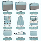 BAGAIL Travel Cubes: 8/9 Set Packing Organizers -  by Handbags Specialist Headquarter | Available at Handbags Specialist Headquarter