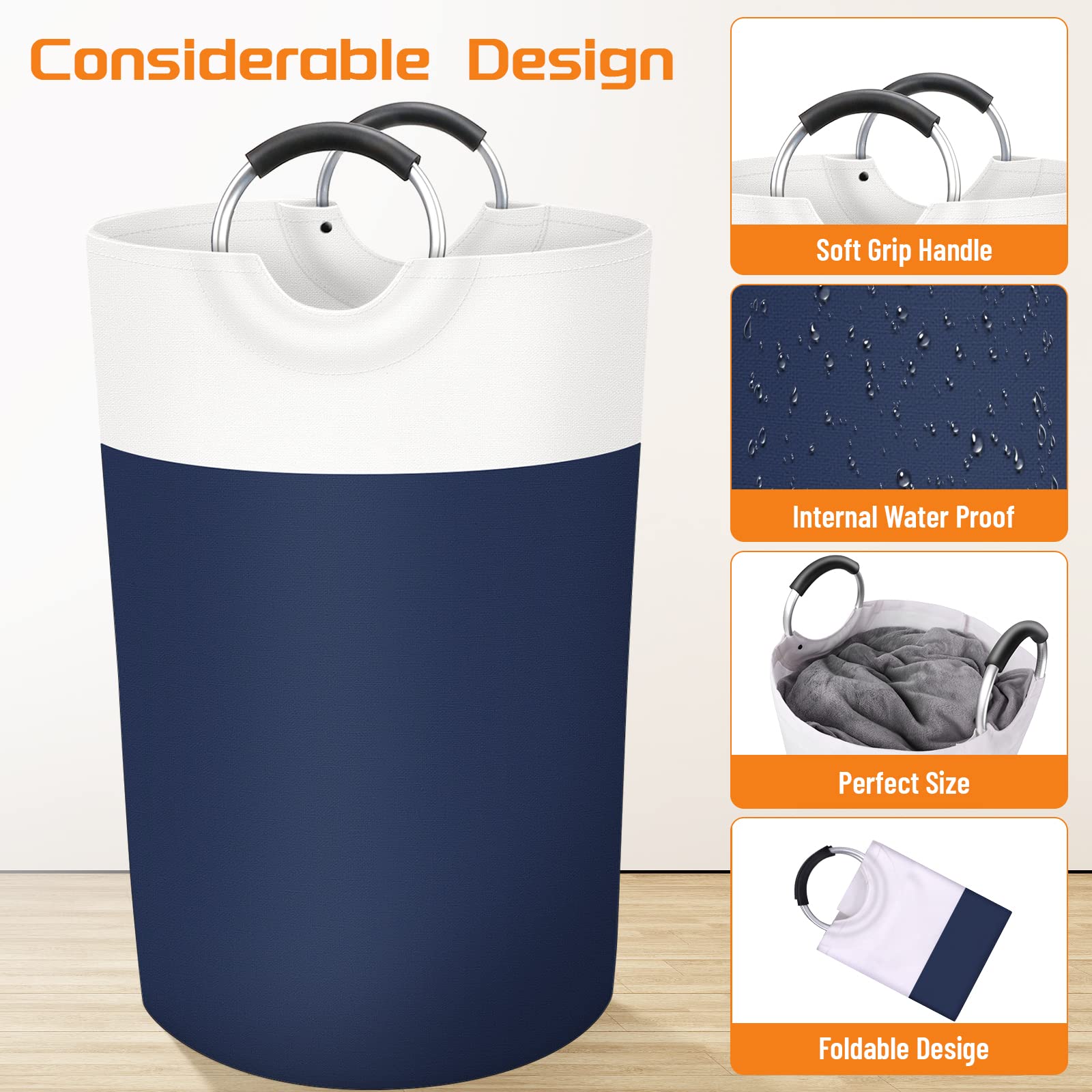 BlissTotes 90L Collapsible Laundry Hamper - Black - Laundry Baskets by Handbags Specialist Headquarter | Available at Handbags Specialist Headquarter