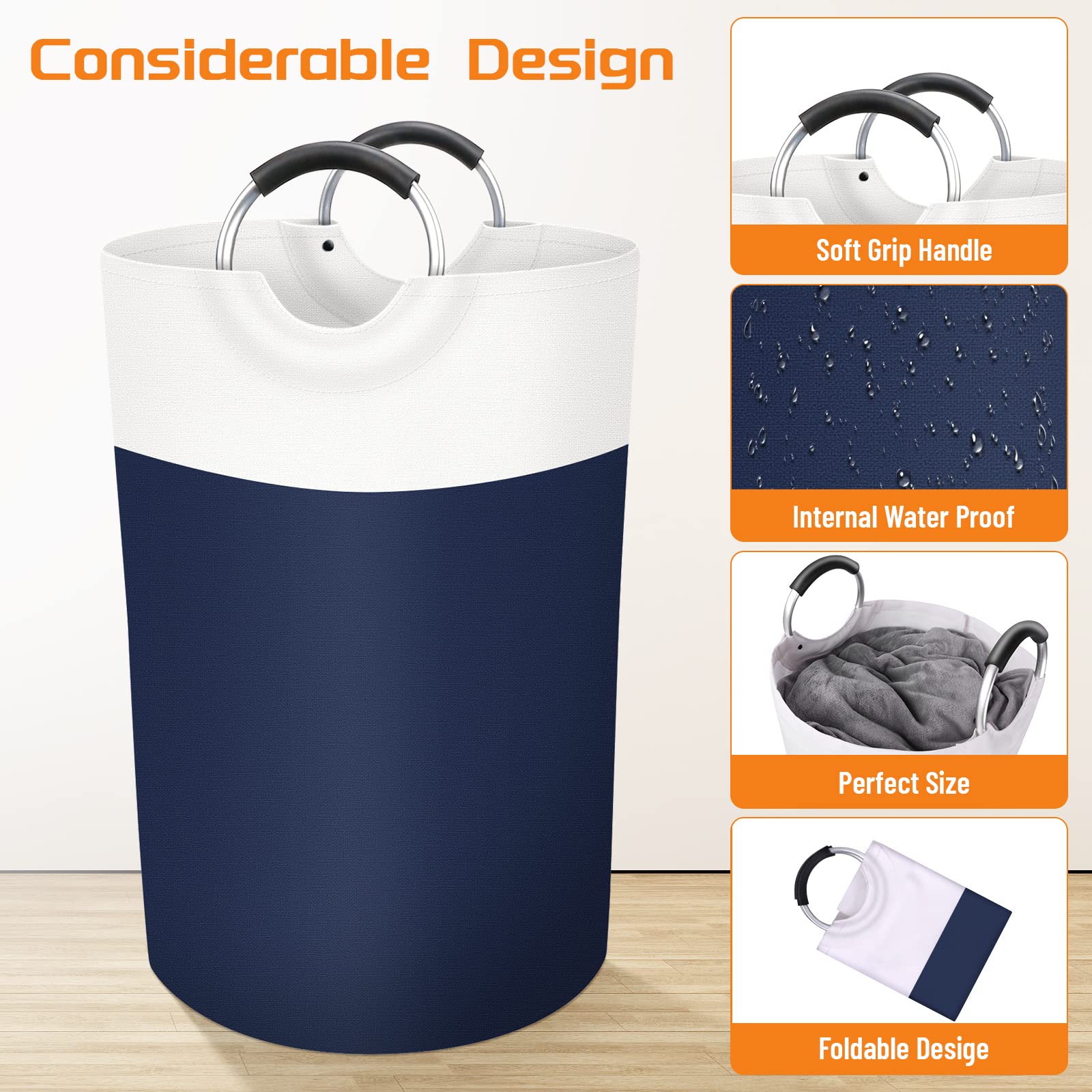 BlissTotes 90L Collapsible Laundry Hamper - Black - Laundry Baskets by Handbags Specialist Headquarter | Available at Handbags Specialist Headquarter