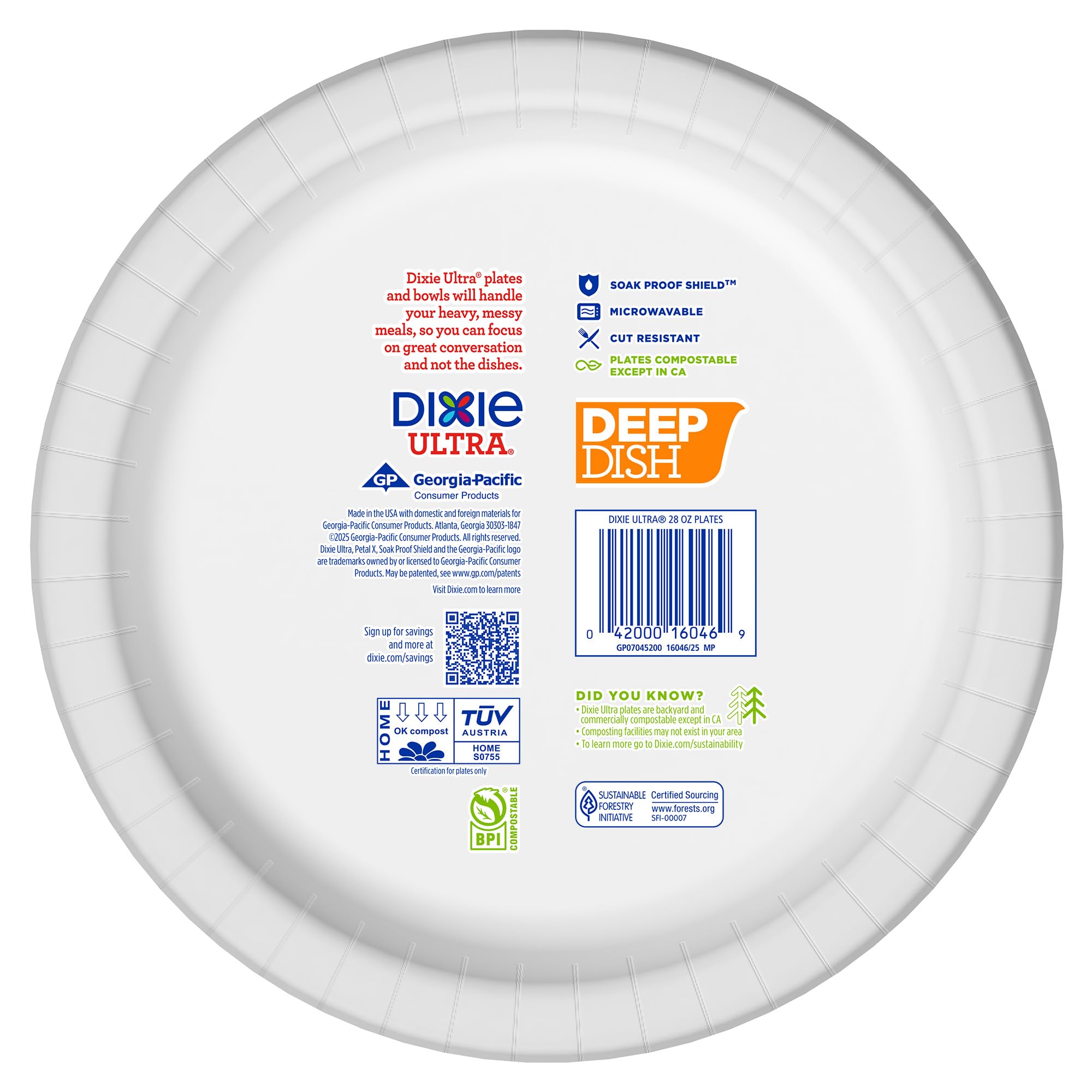 Dixie Ultra Max: Heavy Duty 40ct Deep Dish Plates - Paper Plates by Handbags Specialist Headquarter | Available at Handbags Specialist Headquarter