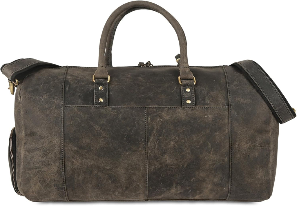 Leather Travel Duffle Bag Cabin Friendly Carry-On