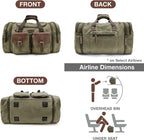Wildroad 50L Waxed Canvas Waterproof Duffle Bag