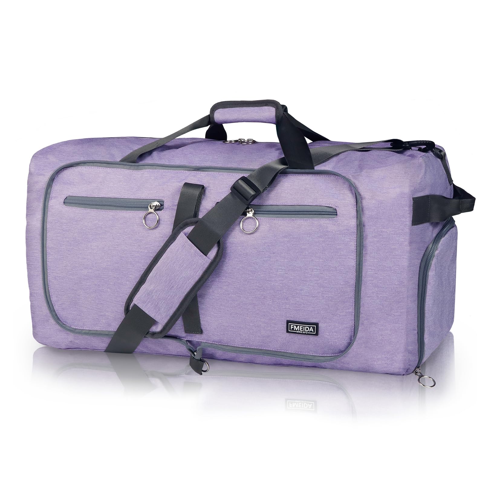 Foldable 65L Duffle Bag with Shoe Compartment