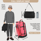 AquaRoll 29 Quilted Wheeled Duffle Backpack -  by Handbags Specialist Headquarter | Available at Handbags Specialist Headquarter