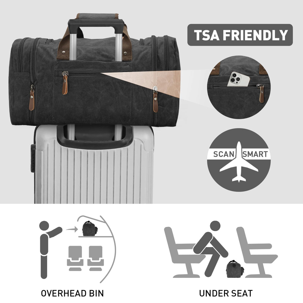 Wildroad 50L Waxed Canvas Waterproof Duffle Bag