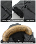 Men's Waterproof Warm Ski Snow Jacket Parka