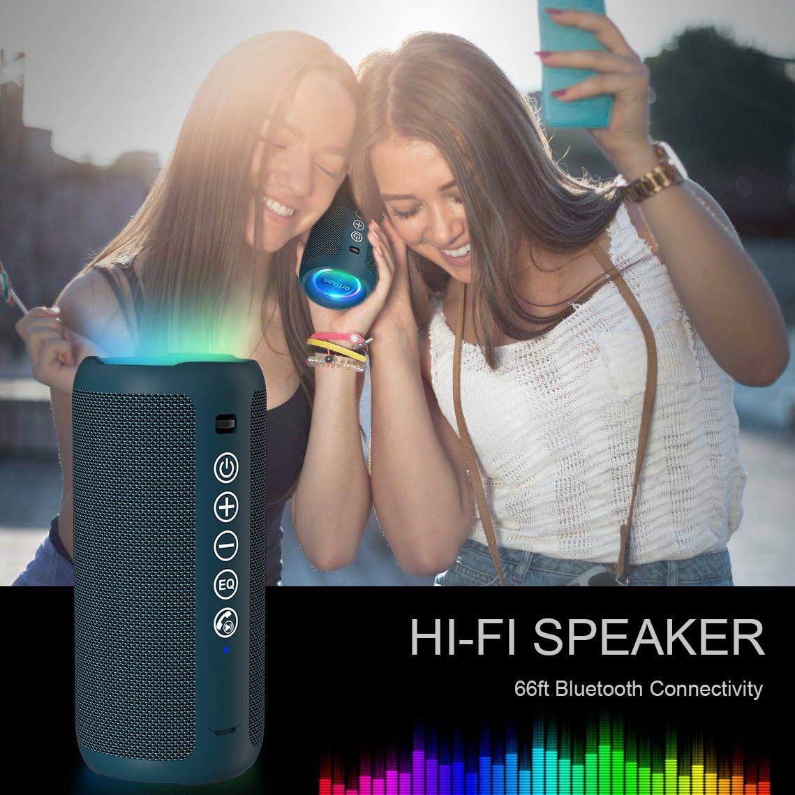 Ortizan AquaBass: IPX7 Bluetooth Speaker & Gift Pick - Decor by Handbags Specialist Headquarter | Available at Handbags Specialist Headquarter