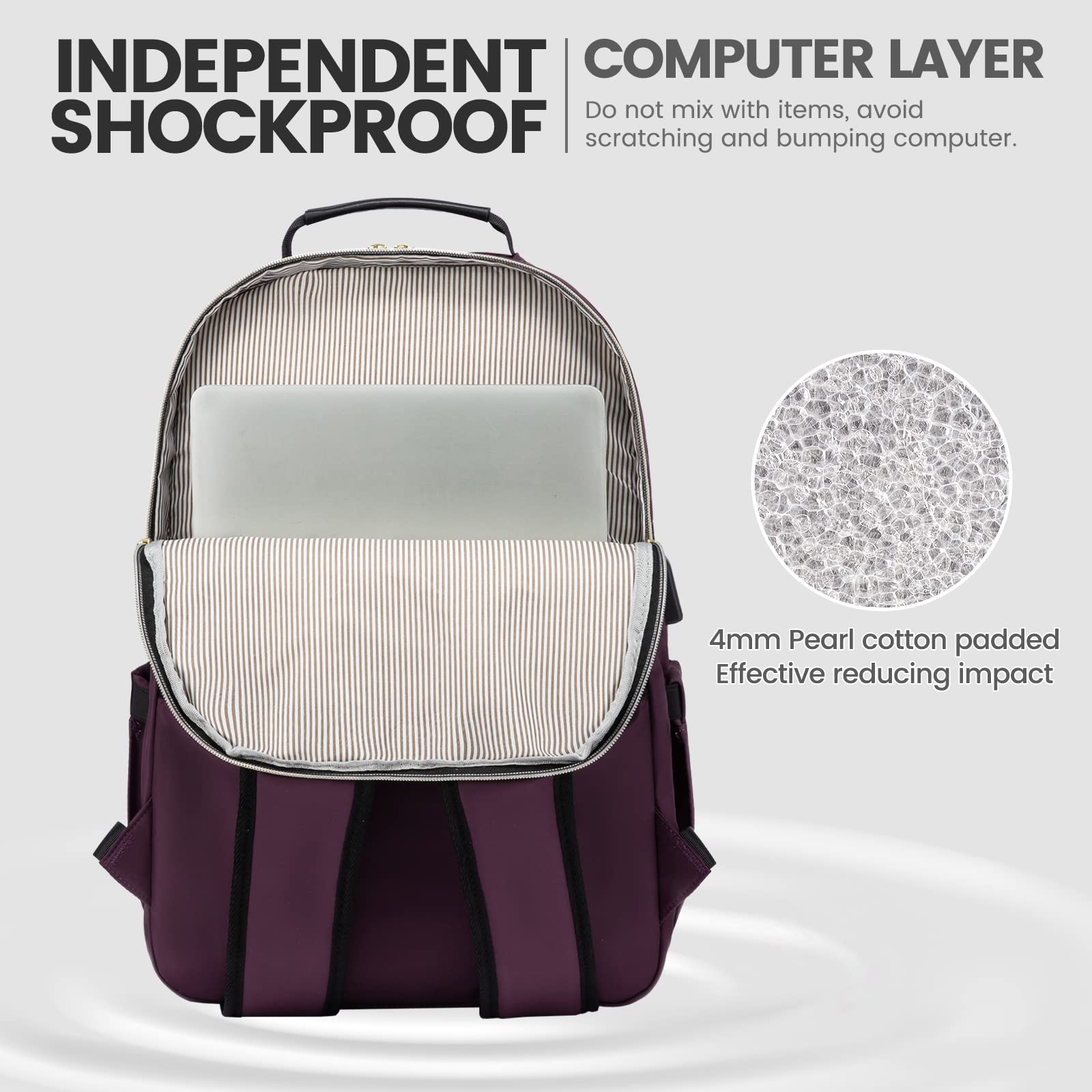 Chic Leather Laptop Backpack for Women - LoveVook - Backpack Bags by Handbags Specialist Headquarter | Available at Handbags Specialist Headquarter