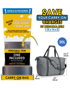 Narwey Air Duffle 22x14x9 - Luggage Travel Bags by Handbags Specialist Headquarter | Available at Handbags Specialist Headquarter