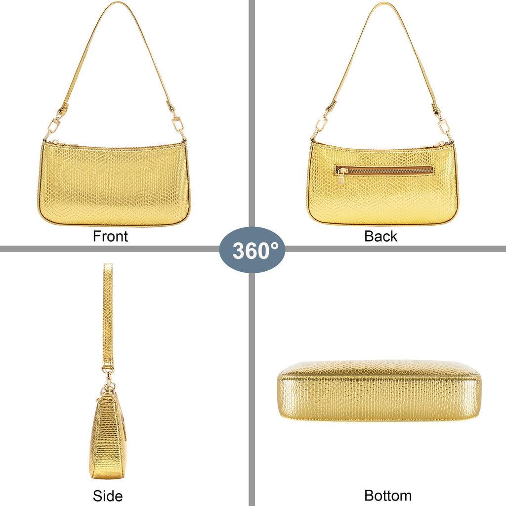 Retro Vegan Leather Shoulder Bag -  by Handbags Specialist Headquarter | Available at Handbags Specialist Headquarter