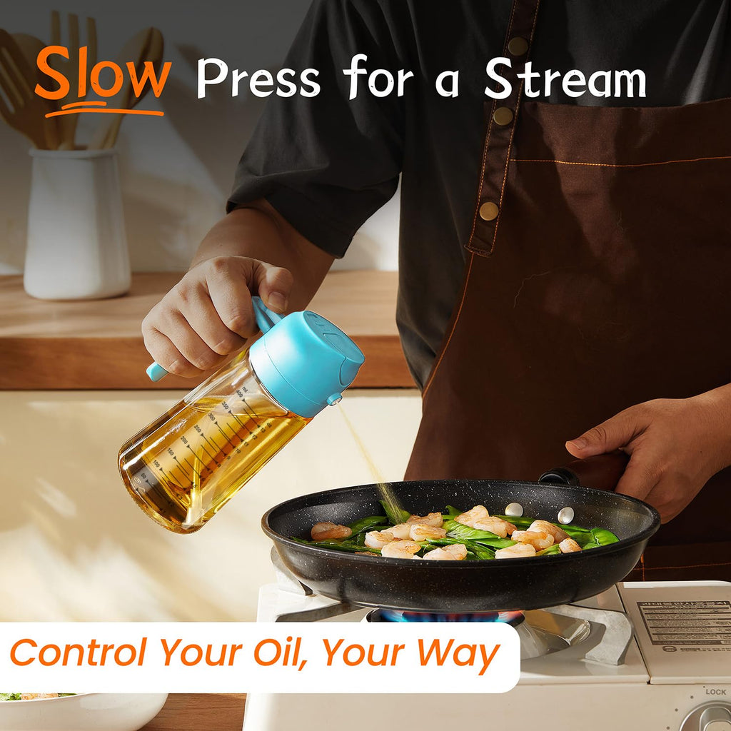 SprayMaster Duo: 16oz Olive Oil Dispenser - Black -  by Handbags Specialist Headquarter | Available at Handbags Specialist Headquarter