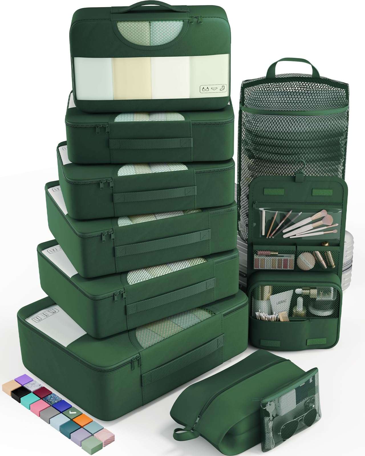 Veken Travel Cubes - 8 Piece Set - Luggage Travel Bags by Handbags Specialist Headquarter | Available at Handbags Specialist Headquarter