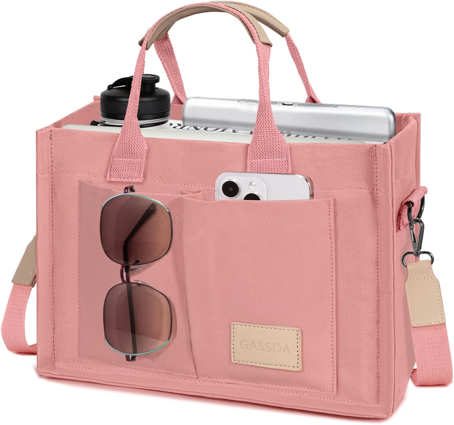 ChicCanvas Tote: Stylish Crossbody with Pockets - Totes by Handbags Specialist Headquarter | Available at Handbags Specialist Headquarter