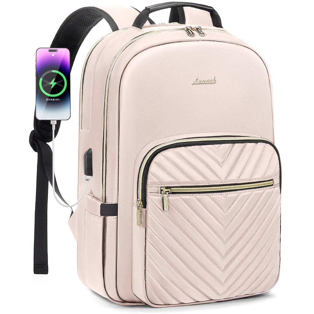 Chic Leather Laptop Backpack for Women - LoveVook - Backpack Bags by Handbags Specialist Headquarter | Available at Handbags Specialist Headquarter