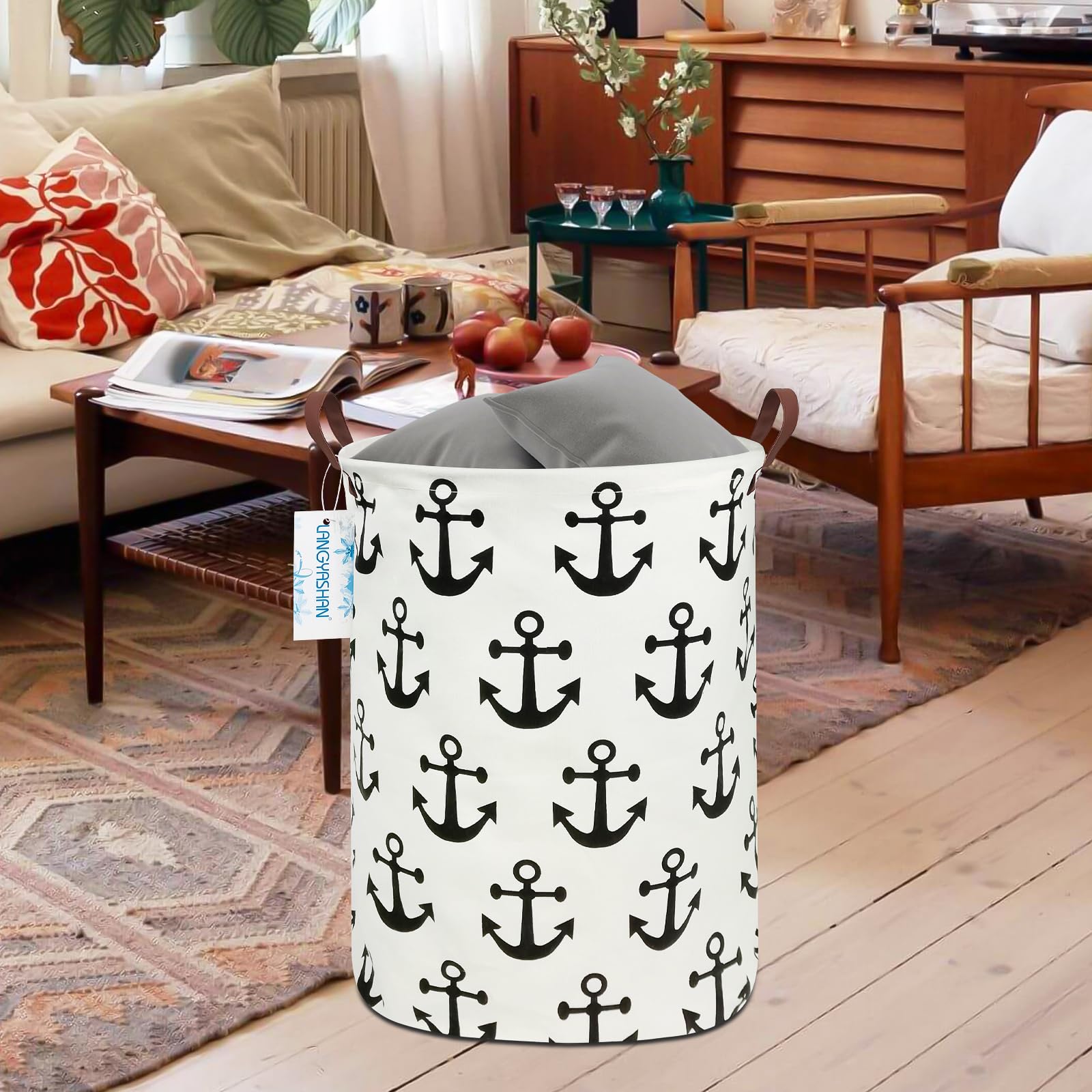 Collapsible Canvas Hamper by LANGYASHAN - Laundry Baskets by Handbags Specialist Headquarter | Available at Handbags Specialist Headquarter