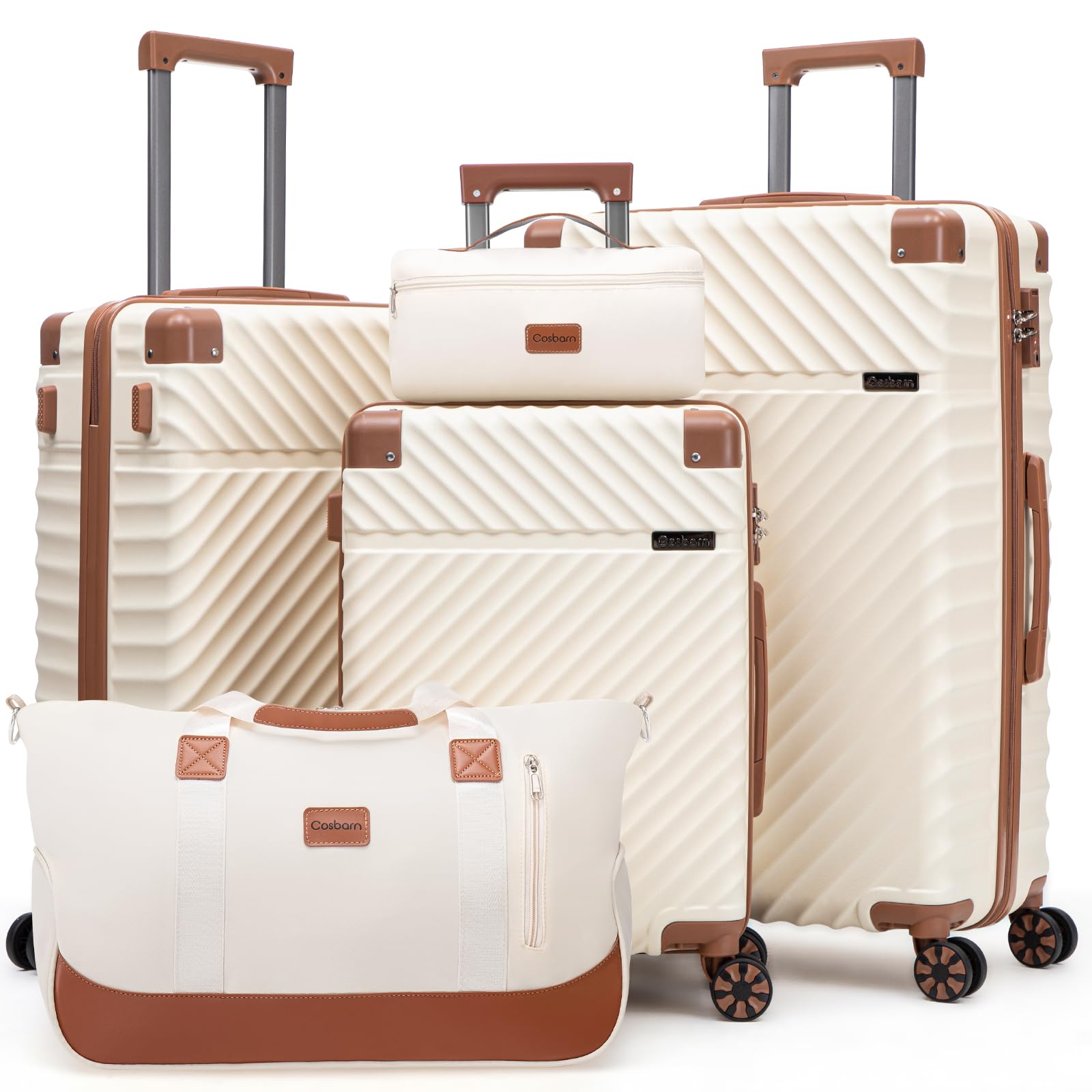 Cosbarn 5-Piece Hardshell Luggage Set - Dark Blue