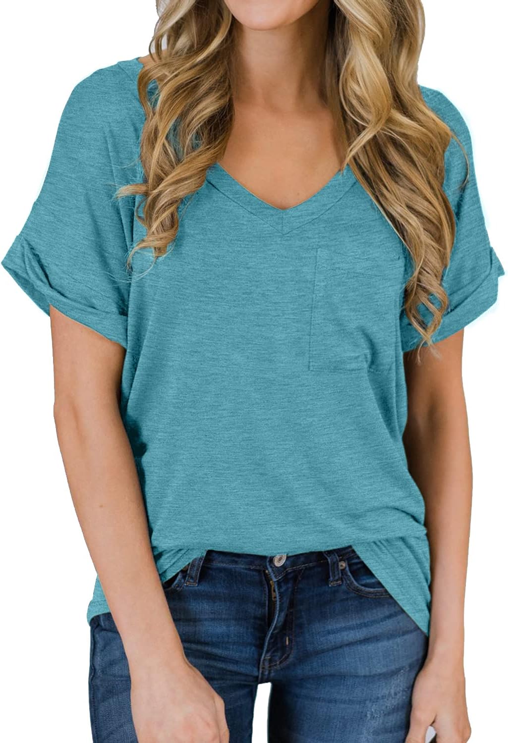 Best Casual V-neck tee for women 2025 - Women Tops by Handbags Specialist Headquarter | Available at Handbags Specialist Headquarter
