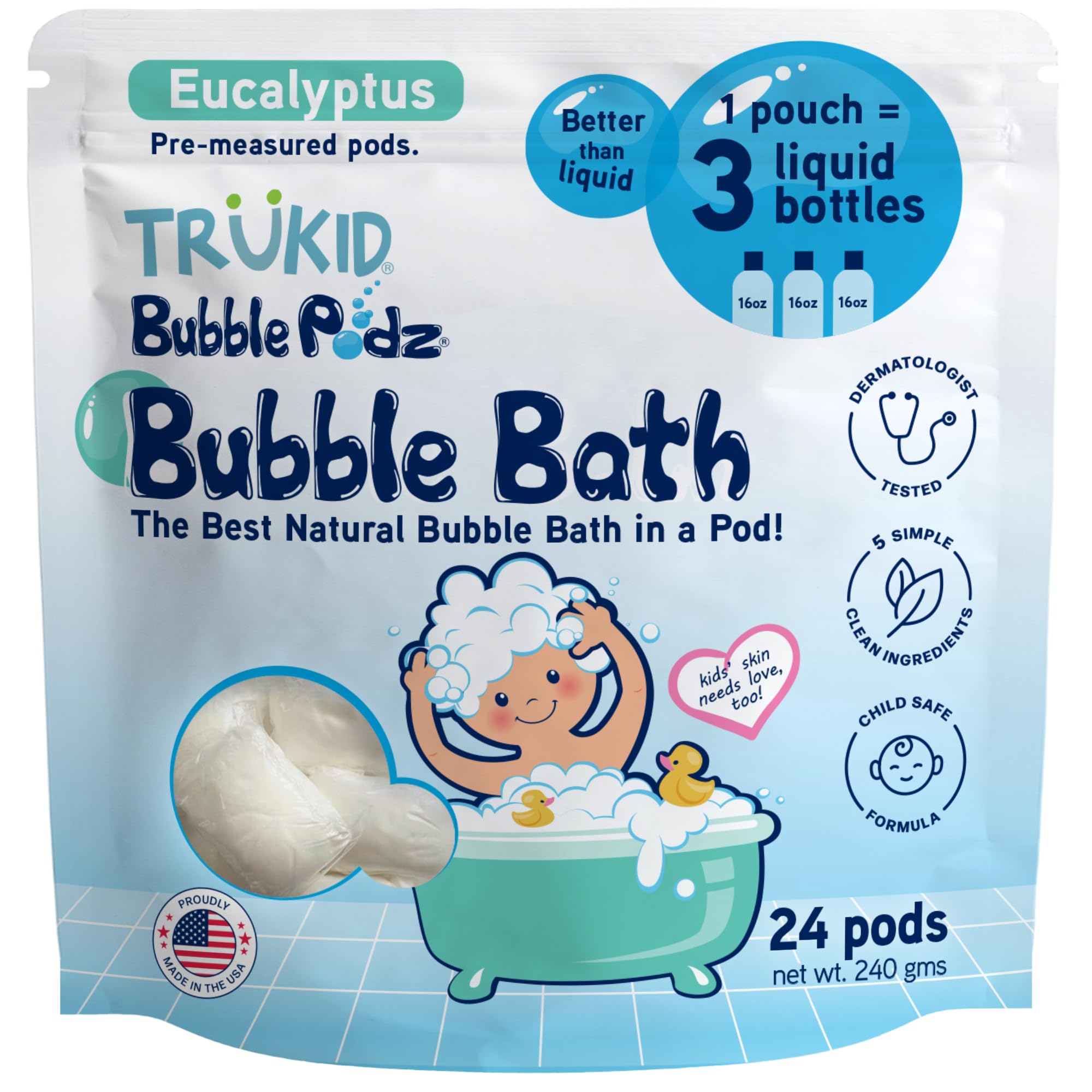 TruKid Bubble Podz: Gentle Lavender Bath Bombs - Baby Products by Handbags Specialist Headquarter | Available at Handbags Specialist Headquarter