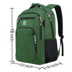 Volher Anti-Theft USB Laptop Backpack - Rose Red