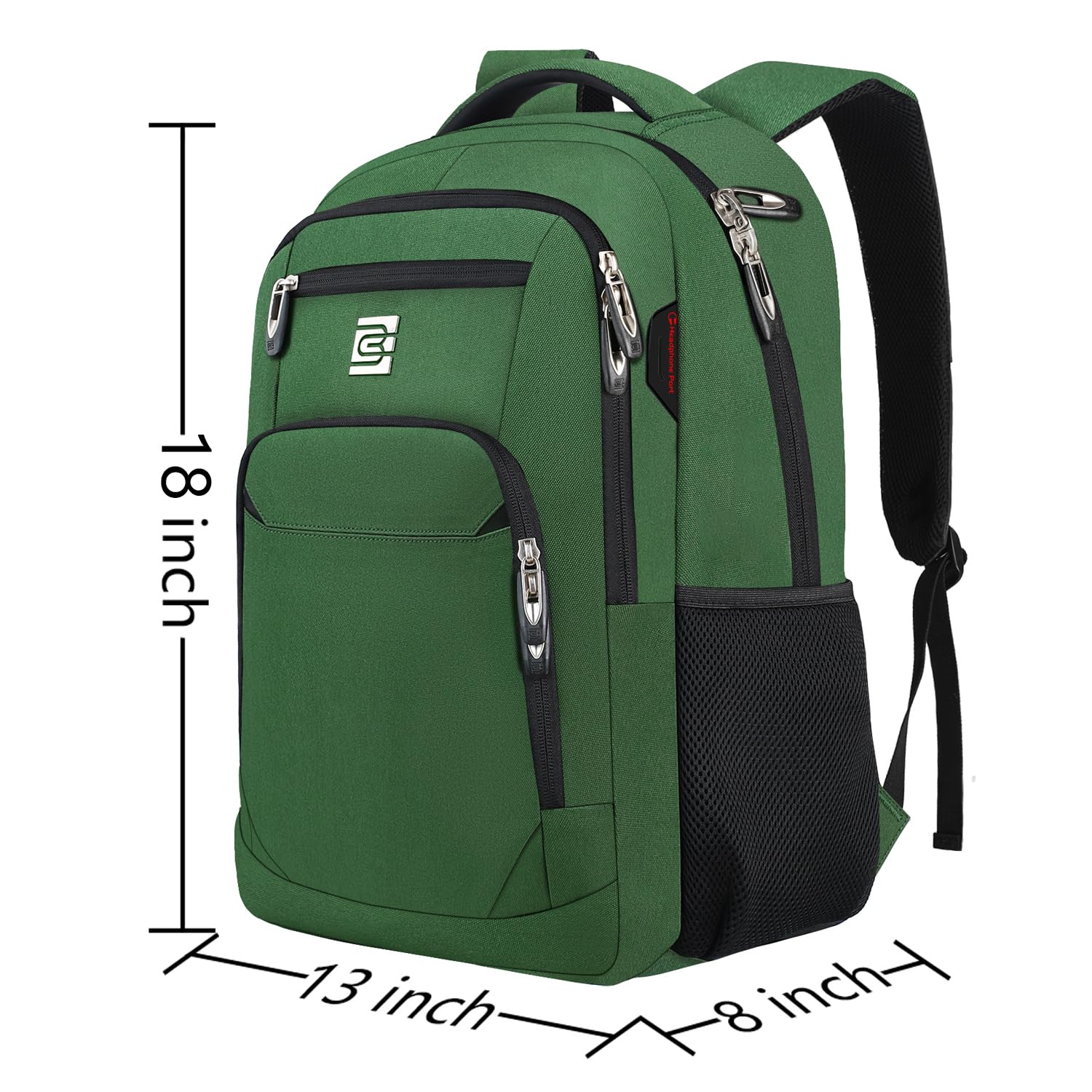 Volher Anti-Theft USB Laptop Backpack - Rose Red