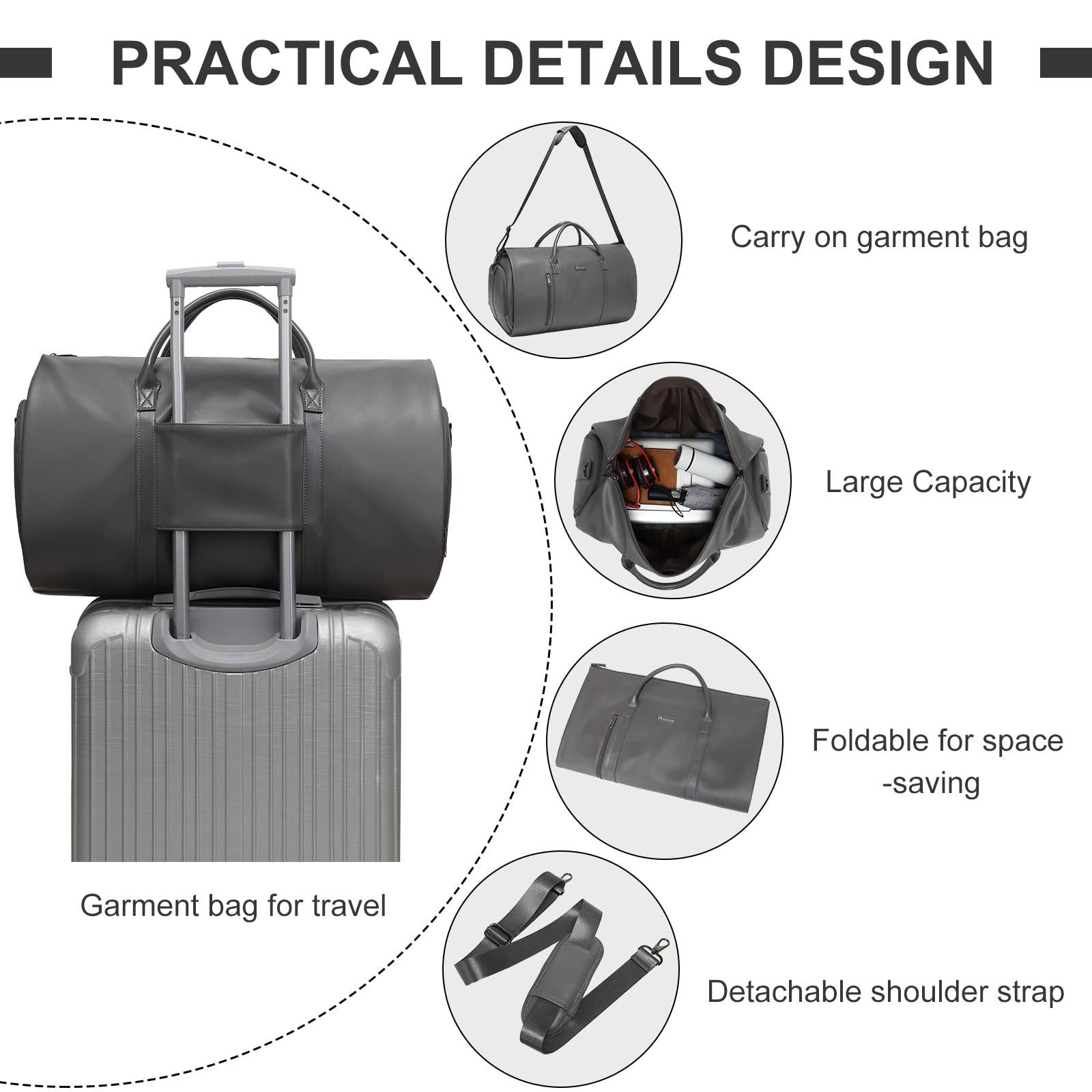 Modoker Travel Garment Bag - Versatile & Stylish - Luggage Travel Bags by Handbags Specialist Headquarter | Available at Handbags Specialist Headquarter
