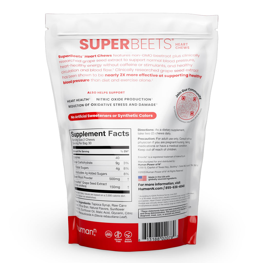 SuperBeets Heart Chews: Pomegranate Berry Boost - Health Care by Handbags Specialist Headquarter | Available at Handbags Specialist Headquarter