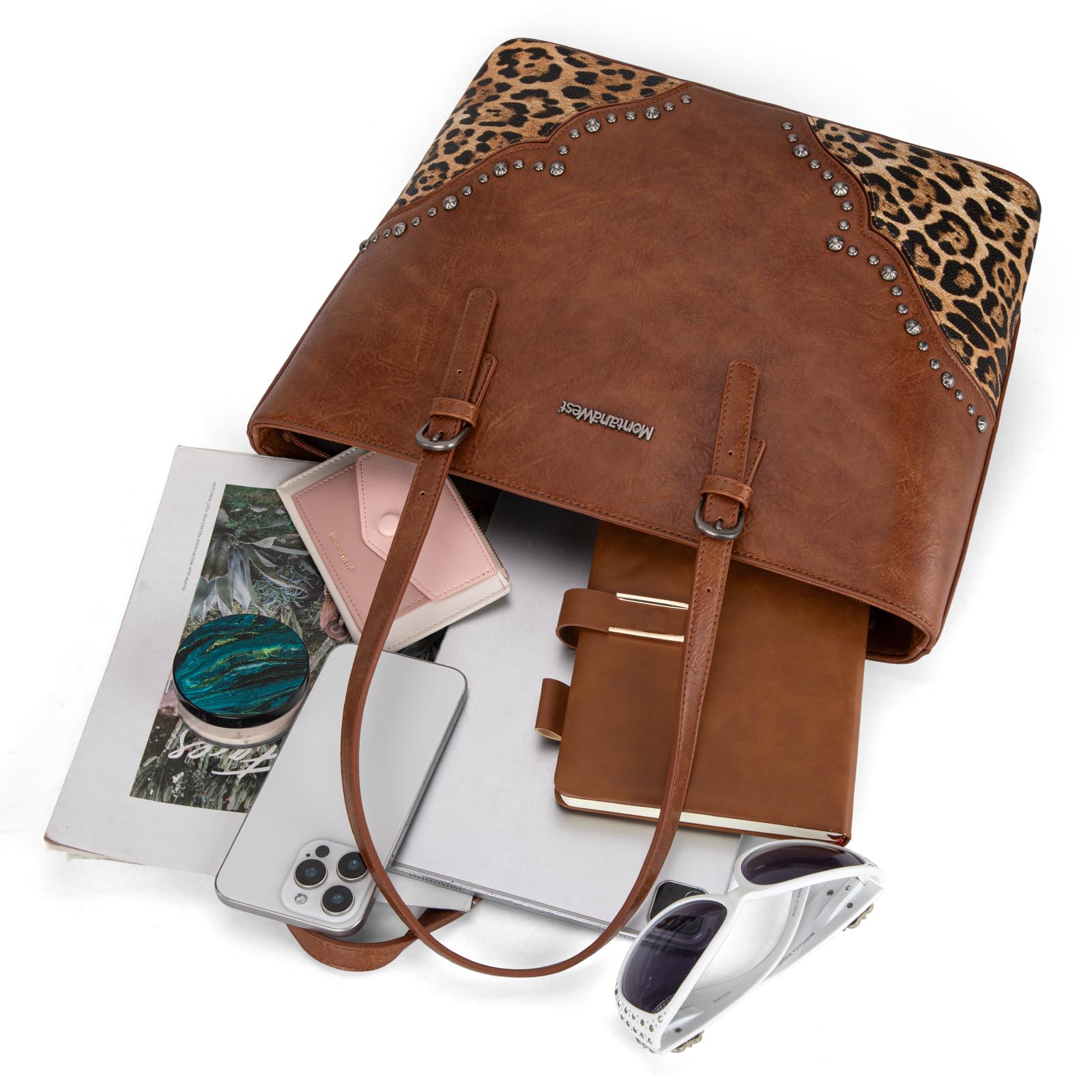 Leopard Luxe: Montana West 3pc Tote & Satchel Set