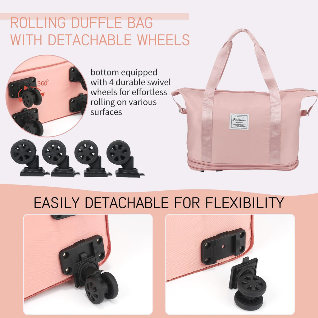 VoyagePro Expandable Wheeled Duffle Bag -  by Handbags Specialist Headquarter | Available at Handbags Specialist Headquarter