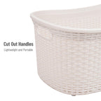Ivory Wicker Mind Reader 40L Laundry Basket - Laundry Baskets by Handbags Specialist Headquarter | Available at Handbags Specialist Headquarter