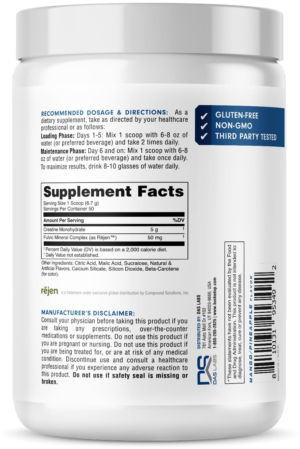 Bucked Up Micronized Creatine - Unflavored Power Boost - Healthcare by Handbags Specialist Headquarter | Available at Handbags Specialist Headquarter