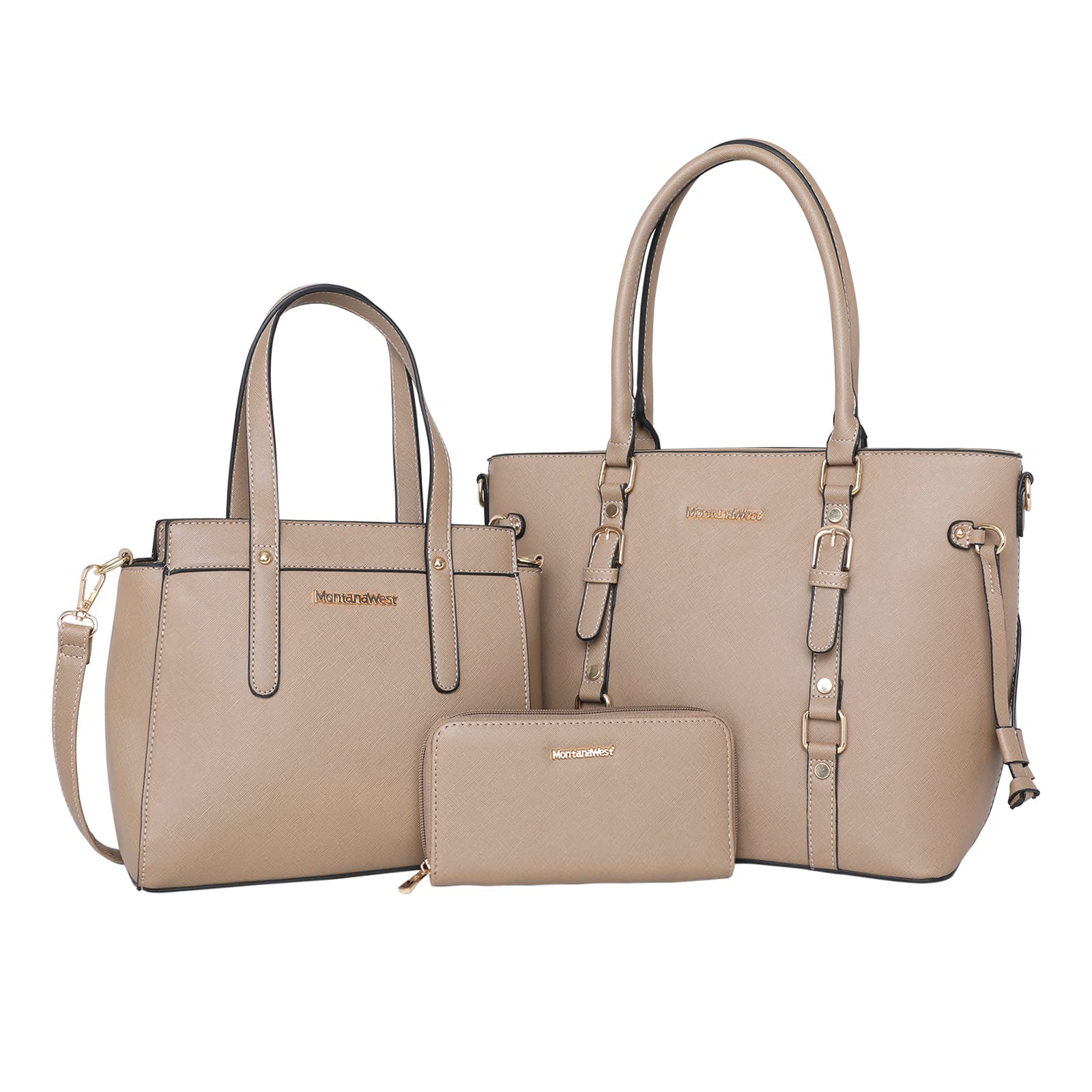Montana West Luxe Trio: Tote, Wallet & Satchel Set