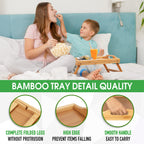 Artmeer Bamboo Foldable Bed & Laptop Tray - 2 Pack - Decor by Handbags Specialist Headquarter | Available at Handbags Specialist Headquarter
