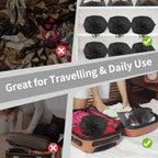 Clear View Travel Shoe Bags - 12 Pack -  by Handbags Specialist Headquarter | Available at Handbags Specialist Headquarter