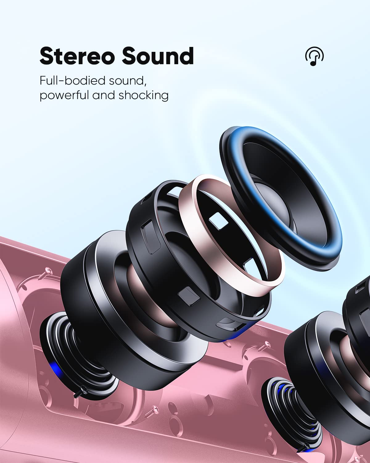 EchoVibe: Portable Waterproof Bluetooth Speaker - Decor by Handbags Specialist Headquarter | Available at Handbags Specialist Headquarter