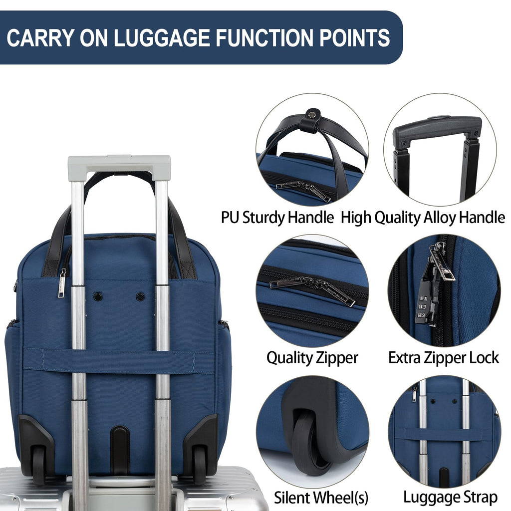 EMPSIGN 16 Wheeled Underseat Travel Bag -  by Handbags Specialist Headquarter | Available at Handbags Specialist Headquarter