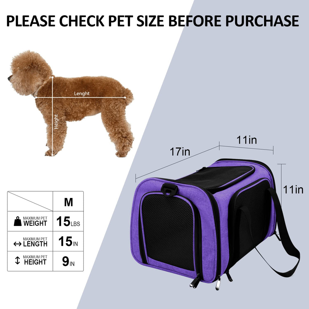 PawsVoyage: Grey TSA-Approved Pet Carrier (15lbs Max) -  by Handbags Specialist Headquarter | Available at Handbags Specialist Headquarter