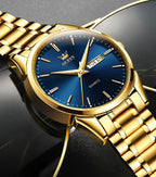 EclipseTime: Luminous Men's Luxury Chrono Watch