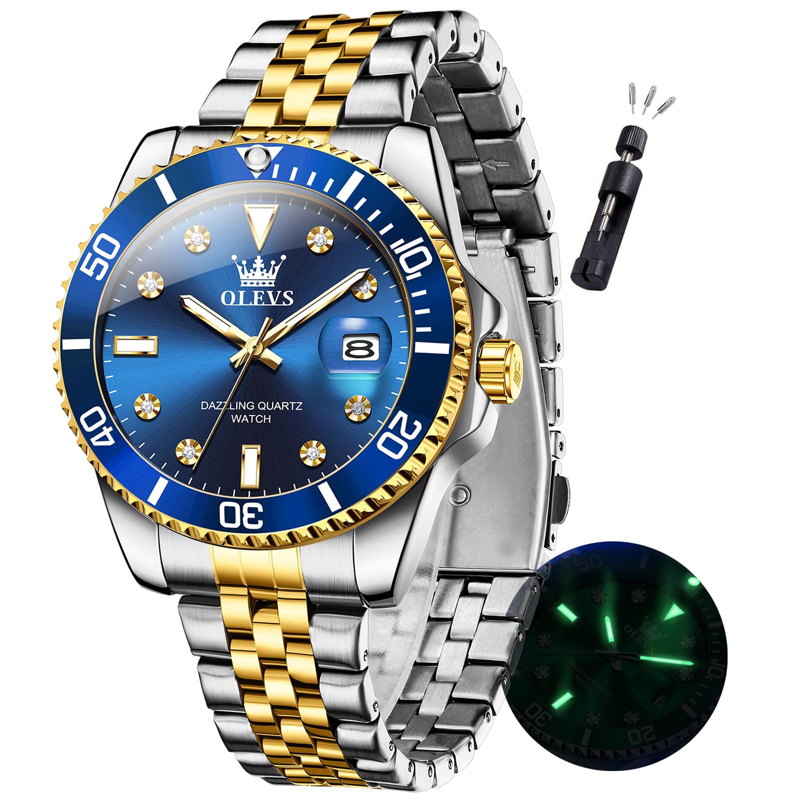SteelGlow: OLEVS Quartz Men's Luminous Watch