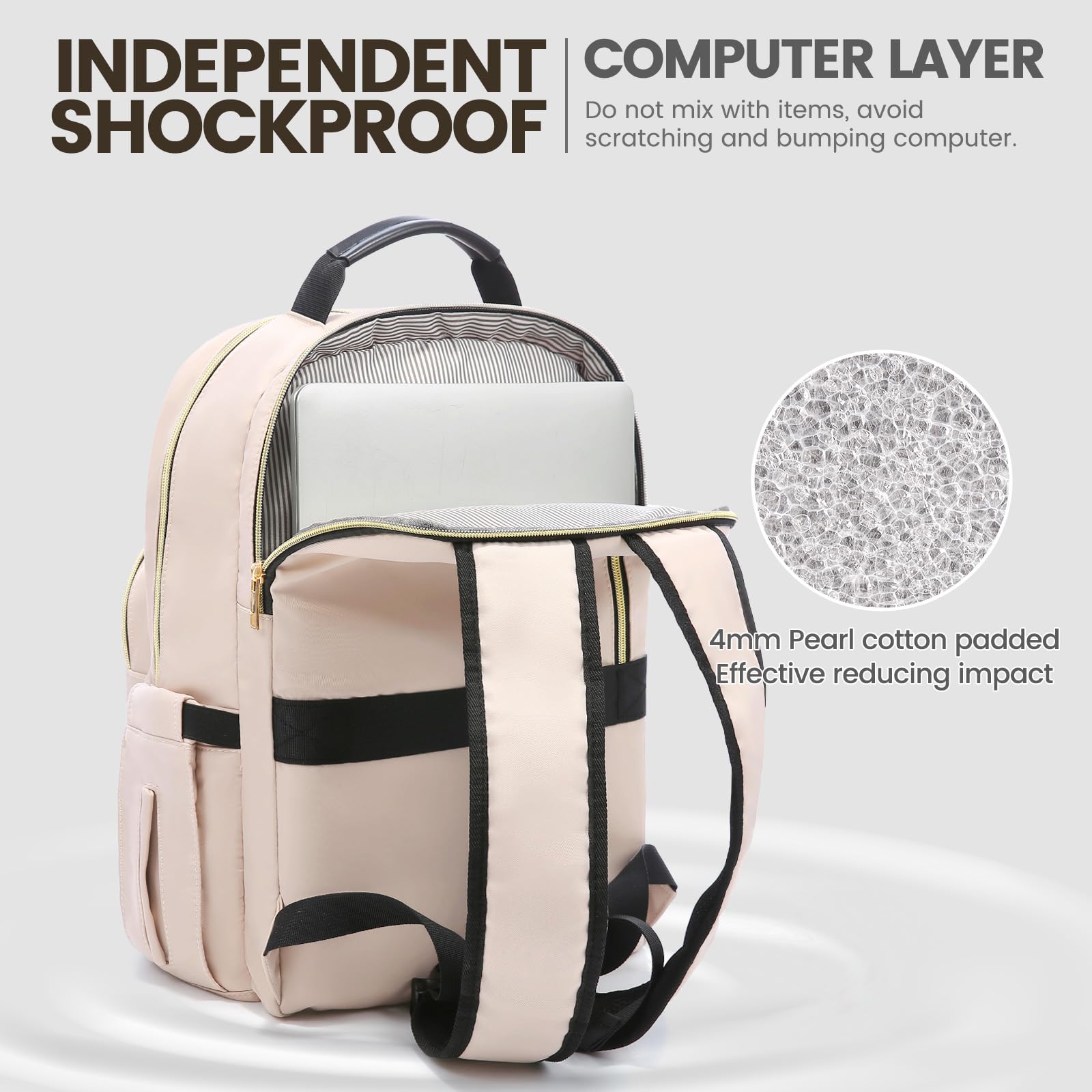 Chic Leather Laptop Backpack for Women - LoveVook - Backpack Bags by Handbags Specialist Headquarter | Available at Handbags Specialist Headquarter