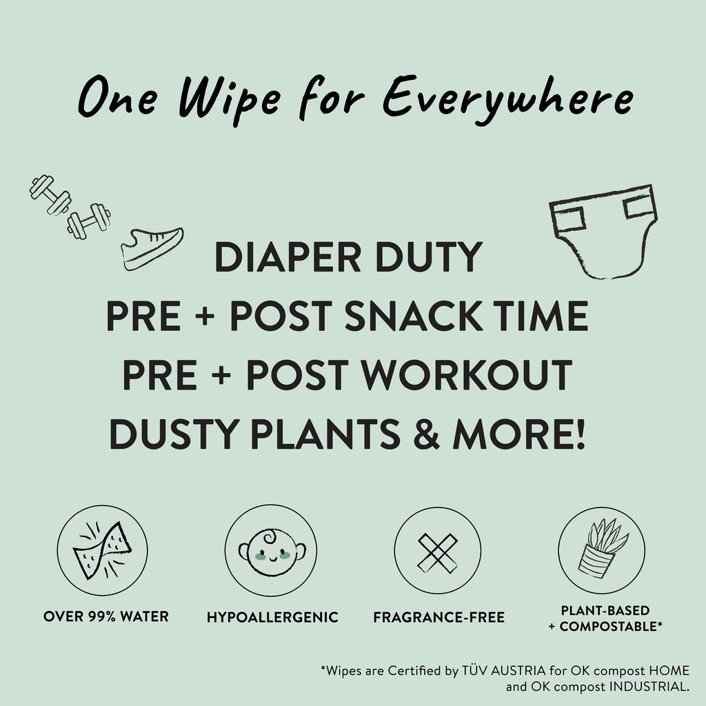 The Honest Company Hypoallergenic Multi-Use Baby Wipes for Sensitive Baby Skin, Pattern Play, 10 Count