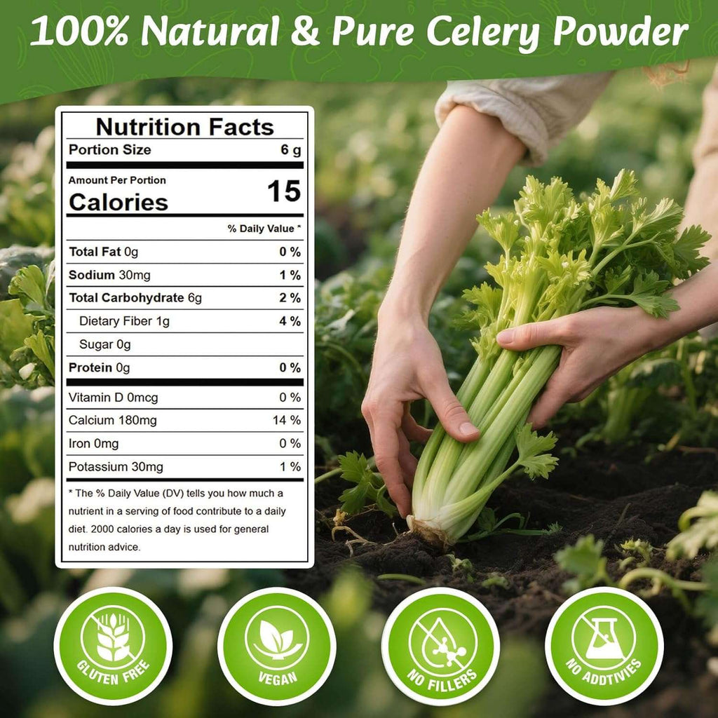 Fangkic Fresh Celery Juice Powder - 20 oz Natural Mix - Health Care by Handbags Specialist Headquarter | Available at Handbags Specialist Headquarter