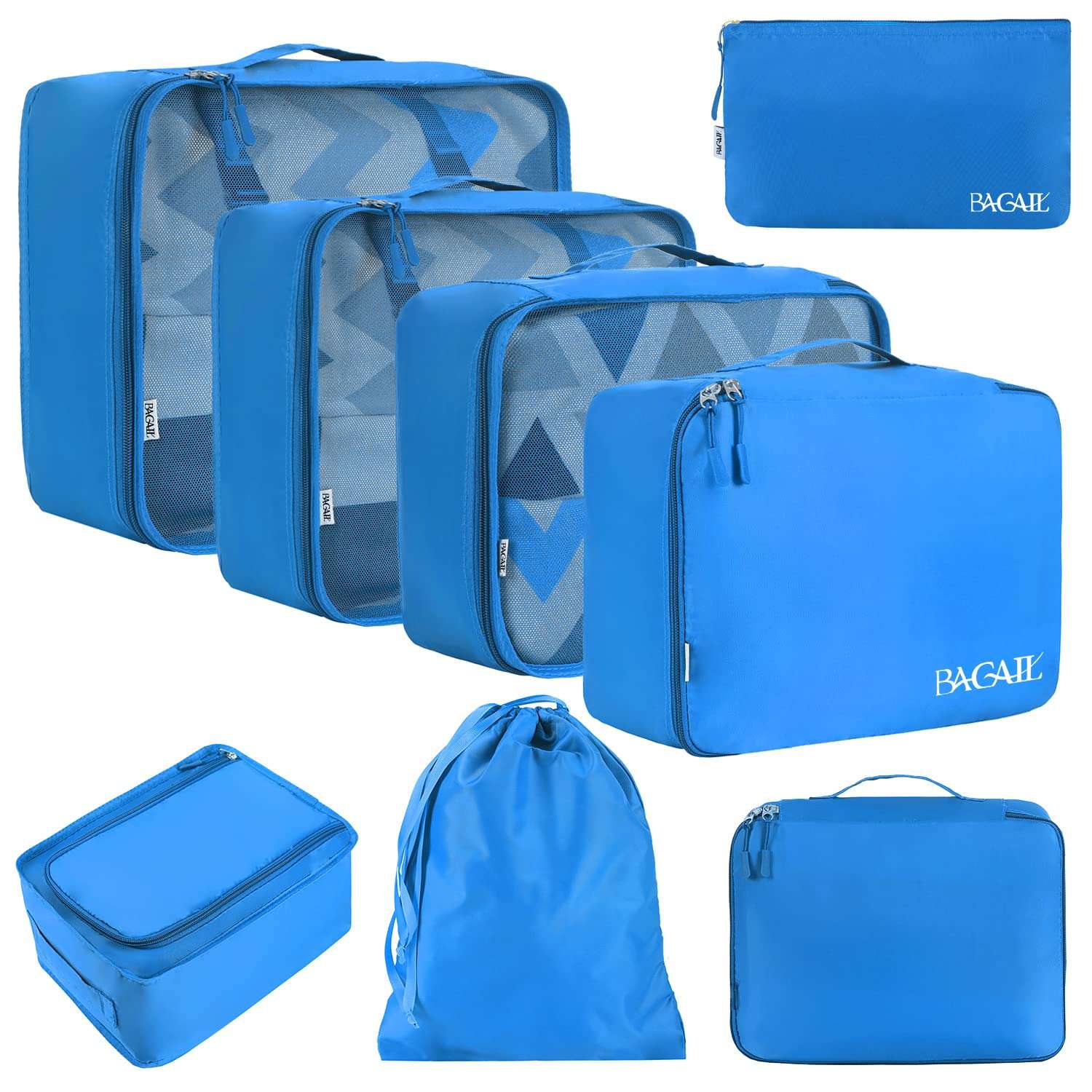 TravelMate 8-Piece Packing Cubes - Luggage Travel Bags by Handbags Specialist Headquarter | Available at Handbags Specialist Headquarter